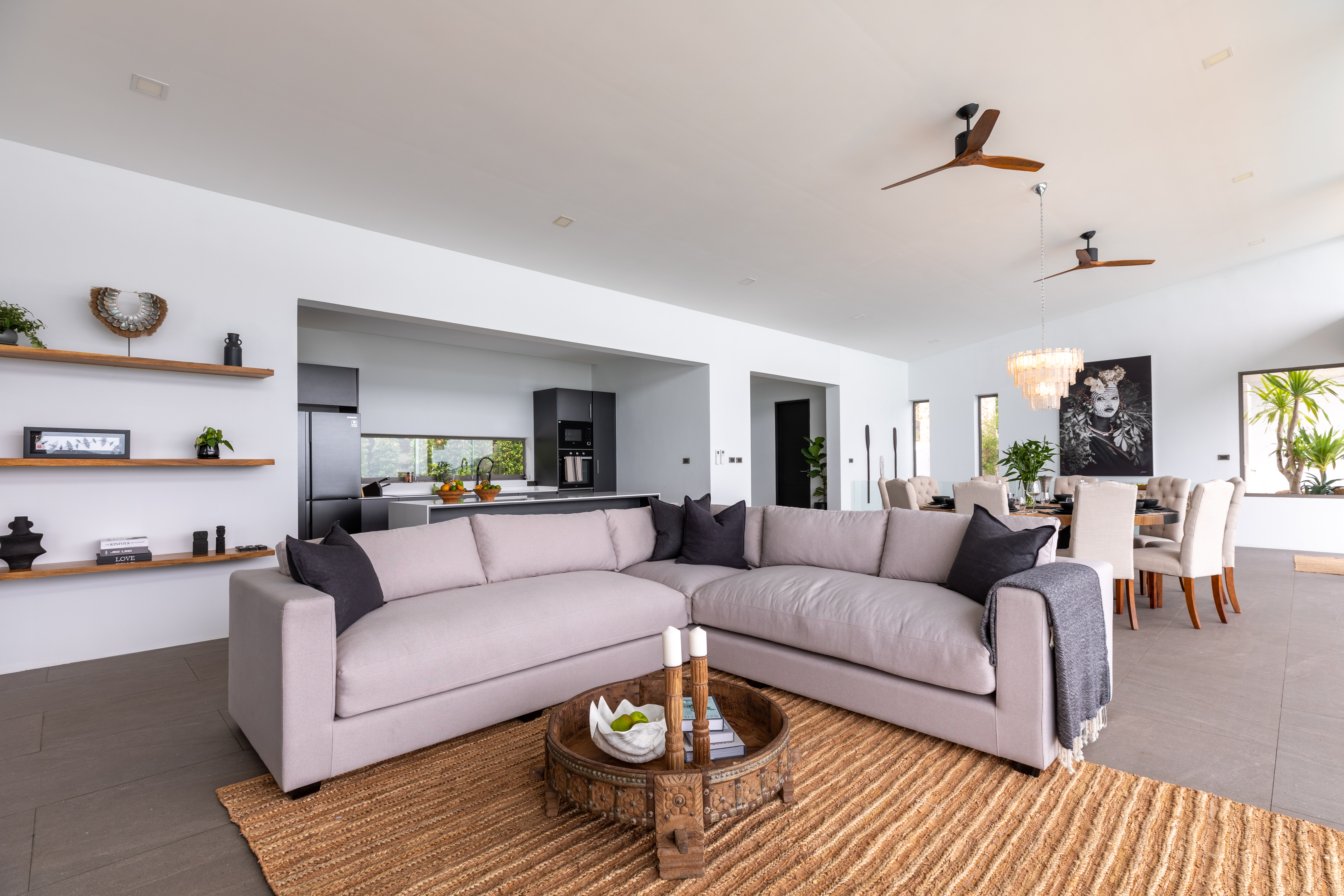 Living spaces at Villa Anushka